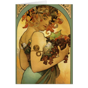 Alphonse Mucha Fruit Painting