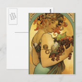 Alphonse Mucha Fruit Painting Briefkaart (Voorkant / Achterkant)