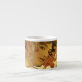 Alphonse Mucha Fruit Painting Espresso Kop (Voorkant)
