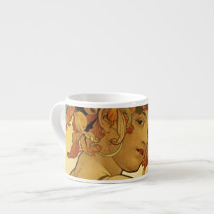 Alphonse Mucha Fruit Painting Espresso Kop