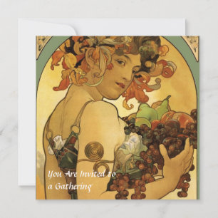 Alphonse Mucha Fruit Painting Kaart