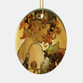 Alphonse Mucha Fruit Painting Keramisch Ornament (Rechts)