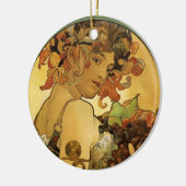 Alphonse Mucha Fruit Painting Keramisch Ornament (Links)