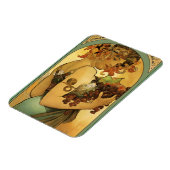 Alphonse Mucha Fruit Painting Magneet (Linkerzijde)