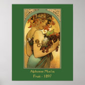 Alphonse Mucha Fruit Painting Poster (Voorkant)