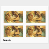Alphonse Mucha Fruit Painting Rechthoekige Sticker (Vel)