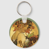 Alphonse Mucha Fruit Painting Sleutelhanger (Voorkant)