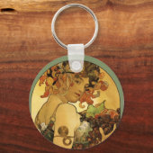 Alphonse Mucha Fruit Painting Sleutelhanger (Voorkant)
