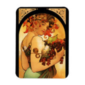 Alphonse Mucha fruitmagneet Magneet (Verticaal)