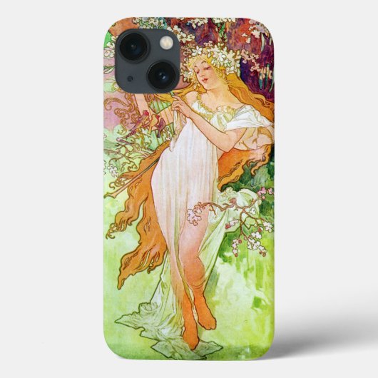 Alphonse Mucha Girl in de tuin Case-Mate iPhone Case (Achterkant)