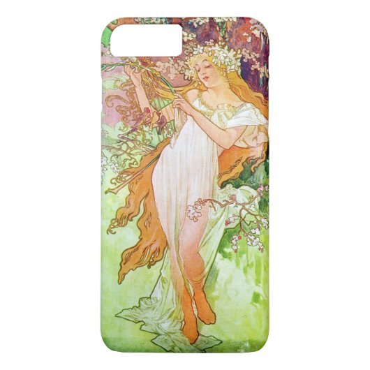 Alphonse Mucha Girl in de tuin Case-Mate iPhone Case (Achterkant)