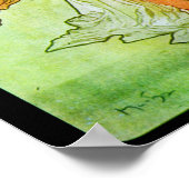 Alphonse Mucha Girl in de tuin Poster (Hoek)