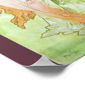 Alphonse Mucha Girl in Garden Art Nouveau Print (Hoek)