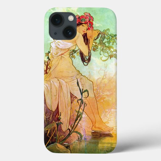 Alphonse Mucha Girl van de politie Case-Mate iPhone Case (Achterkant)