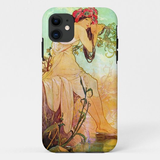 Alphonse Mucha Girl van de politie Case-Mate iPhone Case (Achterkant)