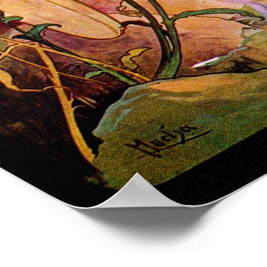 Alphonse Mucha Girl van de politie Poster (Hoek)