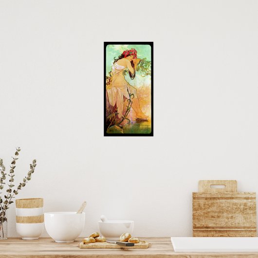 Alphonse Mucha Girl van de politie Poster (Keuken)