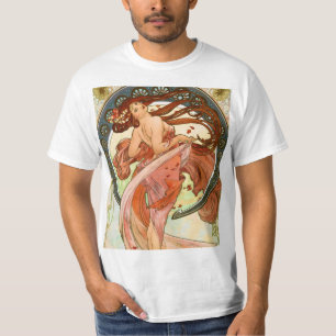 Alphonse Mucha - Girly Nouveau Art - Dance T-shirt