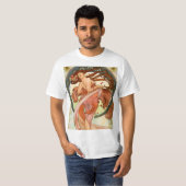 Alphonse Mucha - Girly Nouveau Art - Dans T-shirt (Voorkant volledig)
