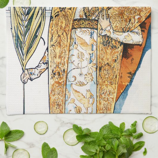 Alphonse Mucha Gismonda Kitchen Towel Theedoek (Gevouwen)