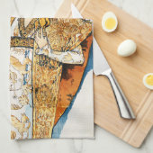 Alphonse Mucha Gismonda Kitchen Towel Theedoek (Quarter Fold)