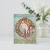 Alphonse Mucha Goddess Art Briefkaart (Staand voorkant)