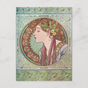 Alphonse Mucha Goddess Art Briefkaart