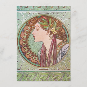 Alphonse Mucha Goddess Art Kaart