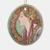 Alphonse Mucha Goddess Art Keramisch Ornament (Links)