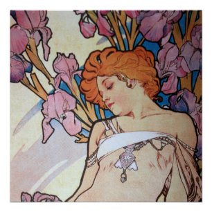  alphonse Mucha goddess Art nouveau Poster