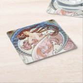 Alphonse Mucha Goddess Kartonnen Onderzetters (Schuin)