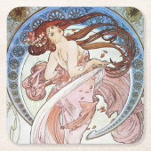 Alphonse Mucha Goddess Kartonnen Onderzetters (Voorkant)