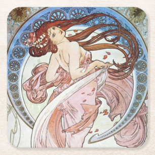 Alphonse Mucha Goddess Kartonnen Onderzetters