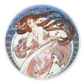 Alphonse Mucha Goddess Keramische Knop (Voorkant)