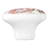 Alphonse Mucha Goddess Keramische Knop (Zijkant)