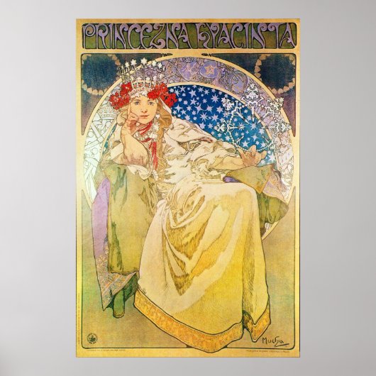 Alphonse Mucha Goddess Poster (Voorkant)