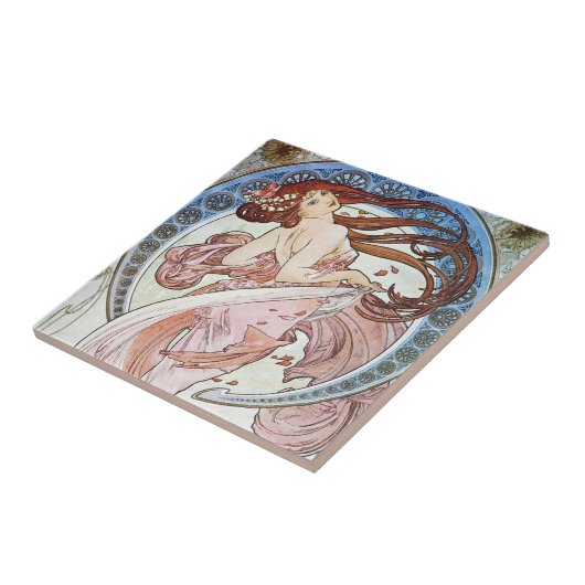 Alphonse Mucha Goddess Tegeltje (Zijkant)