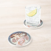 Alphonse Mucha Goddess Zandsteen Onderzetter (Zijkant)