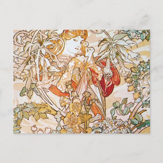 alphonse mucha godin briefkaart (Voorkant)