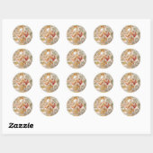 alphonse mucha godin ronde sticker (Vel)
