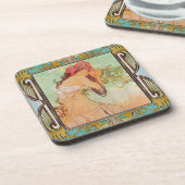 Alphonse Mucha hardplastic Onderzetter set van 6 # (Linkerzijde)