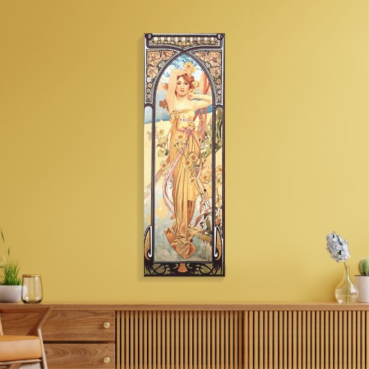 Alphonse Mucha, Helderheid van dag Canvas Afdruk (Insitu (Woonkamer))
