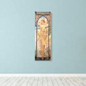 Alphonse Mucha, Helderheid van dag Canvas Afdruk (Insitu (Houten vloer))