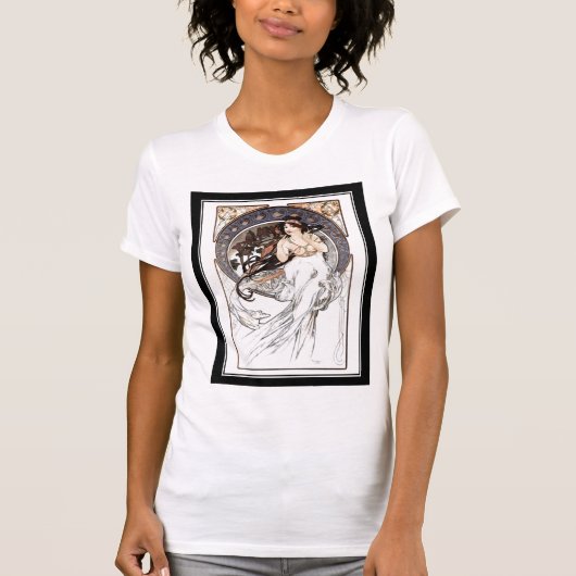 Alphonse mucha Hemd Retro T-shirt (Voorkant)