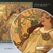Alphonse Mucha Herfst Season Art Nouveau  Tegeltje