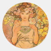 Alphonse Mucha Het Roos Stickers (Voorkant)