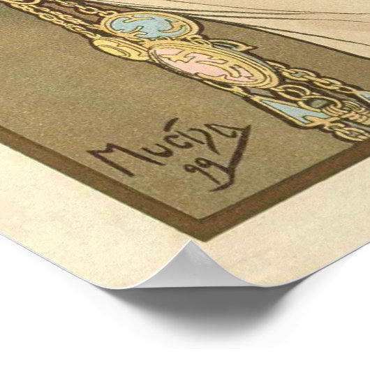 Alphonse Mucha Het schilderen het volledige aftapp Poster (Hoek)