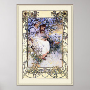 Alphonse Mucha illustratie: De Beatitudes Poster