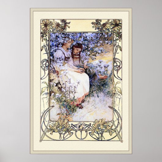 Alphonse Mucha illustratie: De Beatitudes Poster (Voorkant)