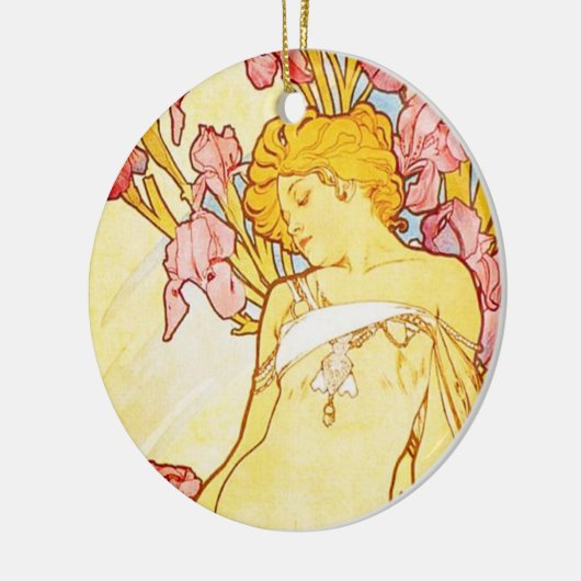 Alphonse Mucha Iris Ornament (Links)